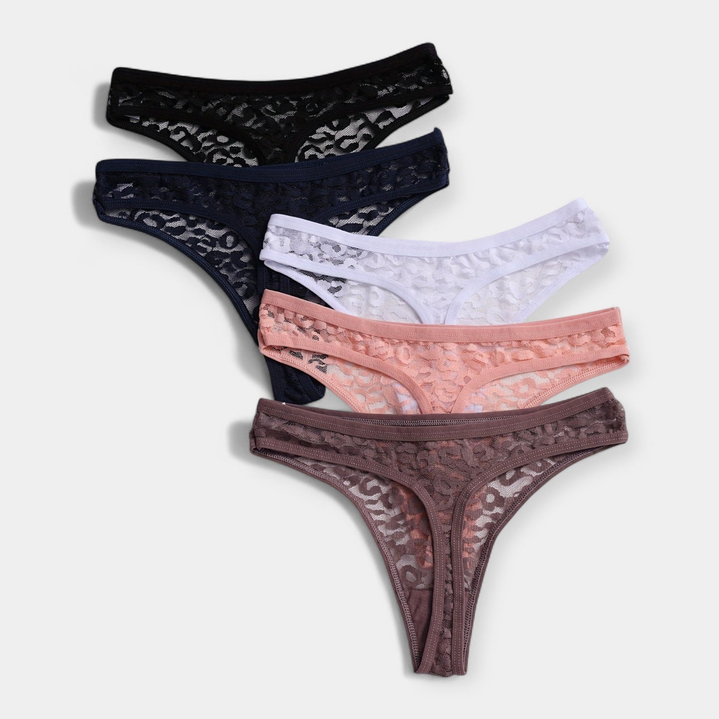 5 Parça Seksi Tanga Sırtı Seti