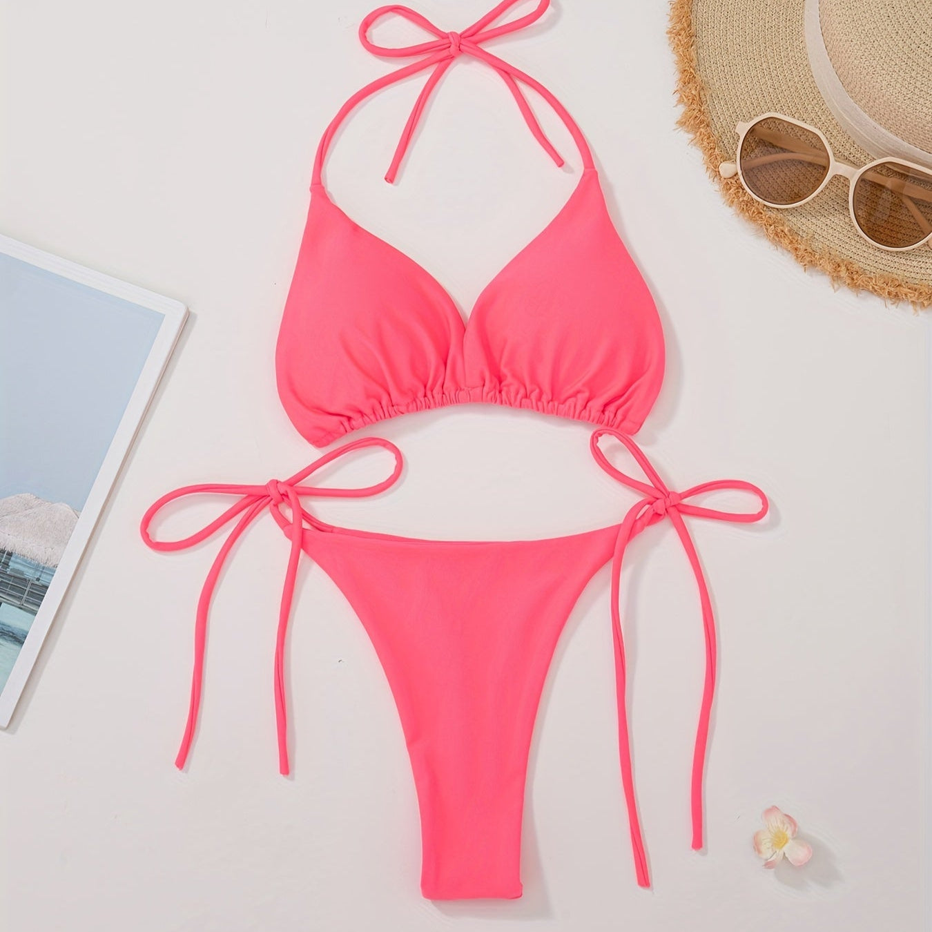 Halterli ve V Kesim Bikini