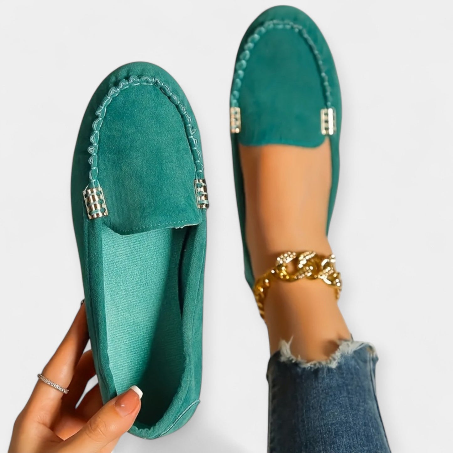 Metal Detaylı Loaferler