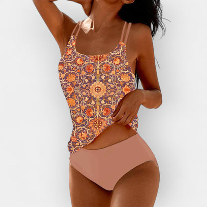 Modern boho desenli tankini