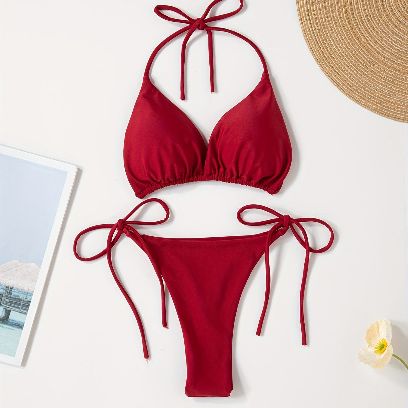 Halterli ve V Kesim Bikini