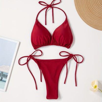 Halterli ve V Kesim Bikini