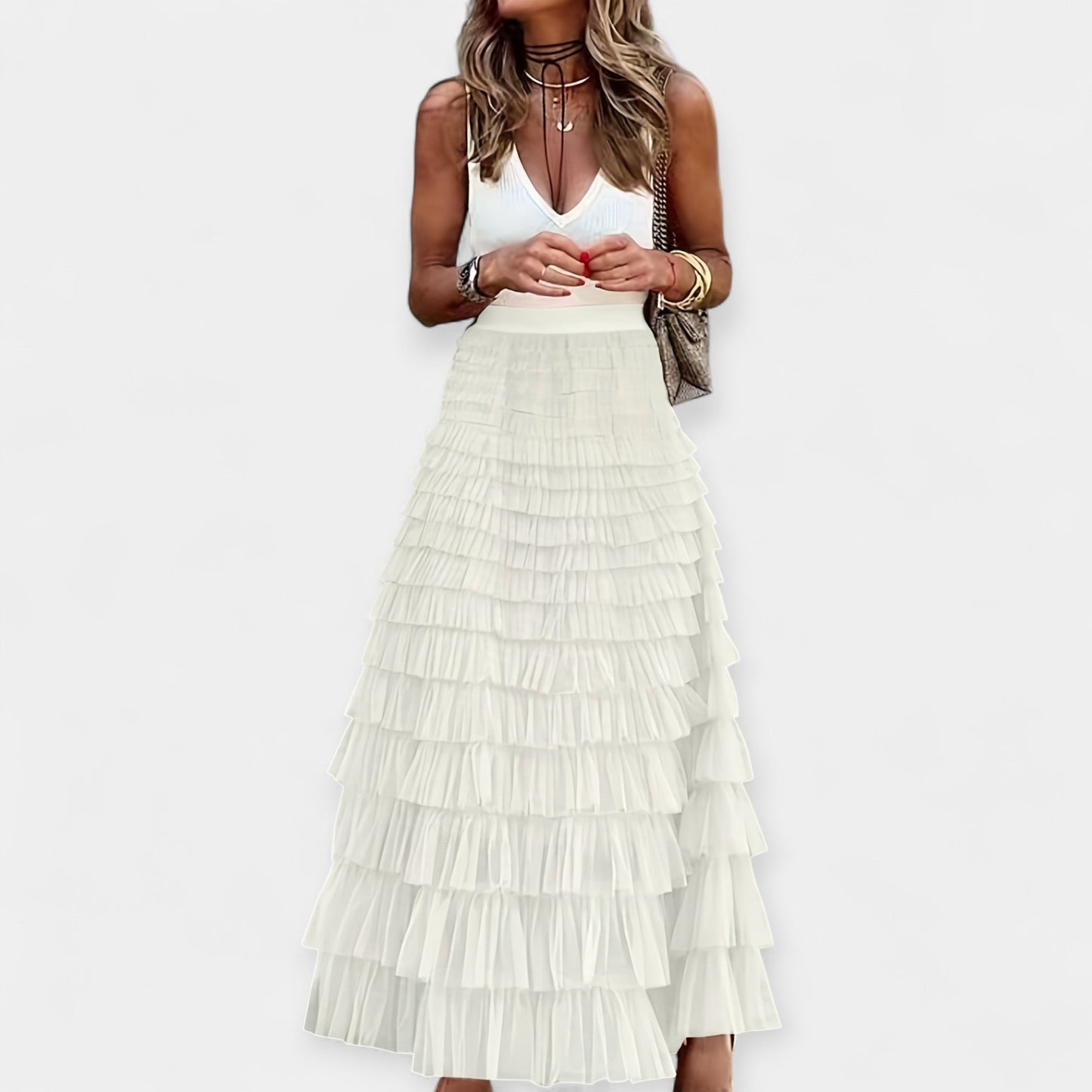 Boho File Detaylı Etek