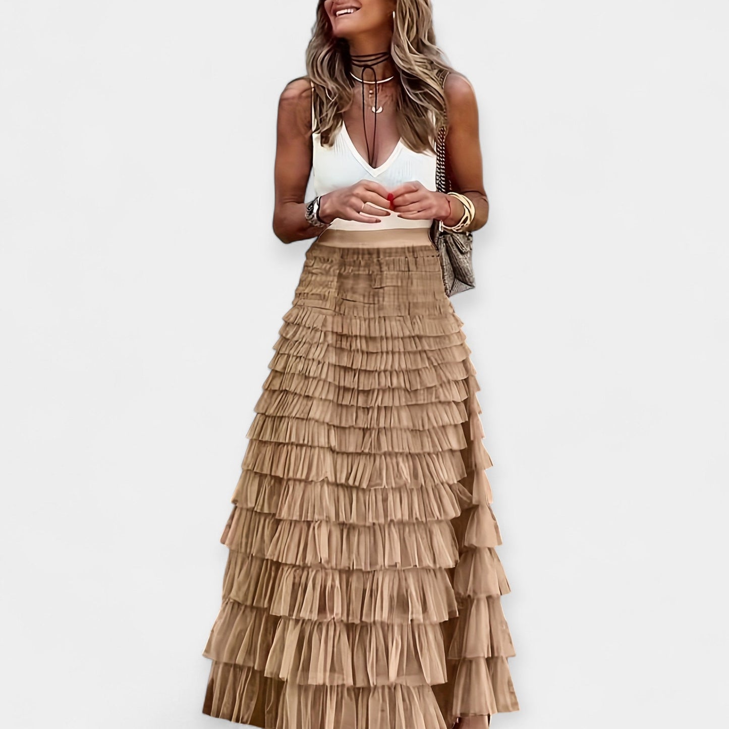 Boho File Detaylı Etek