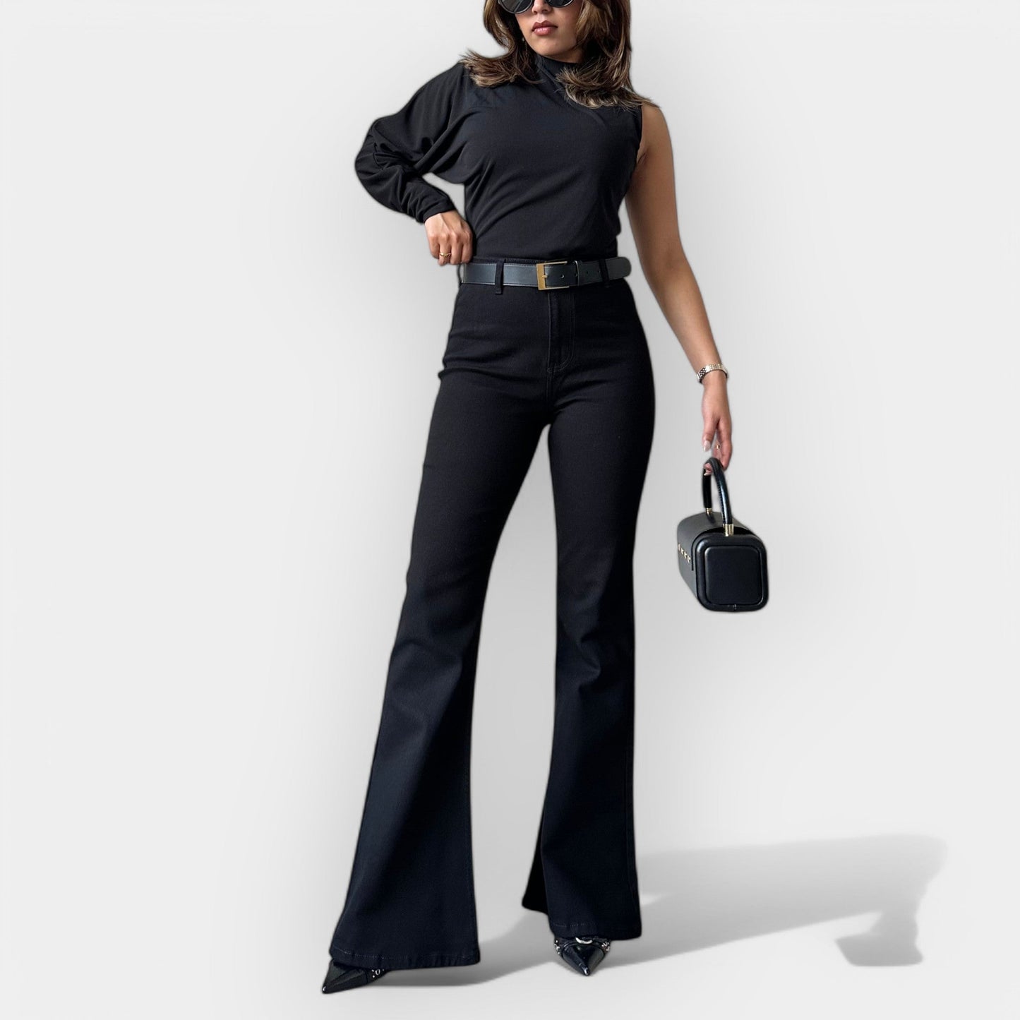 Yüksek Bel Flare Jean