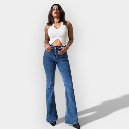 Yüksek Bel Flare Jean