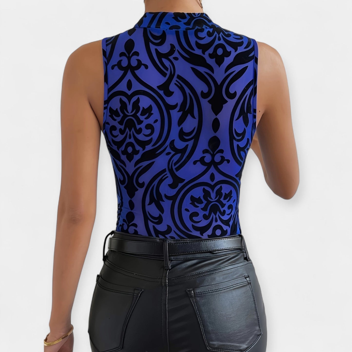 Seksi Bodysuit Kroşe Kumaş