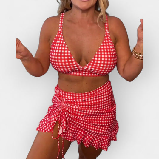 Ekose Bikini Etekli